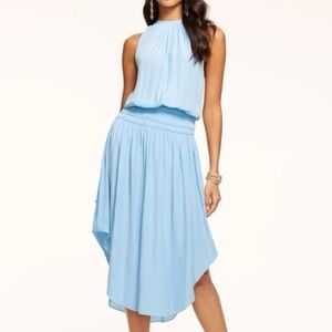 Ramy Brook Aubrey Sleeveless Midi Dress Blue XXS